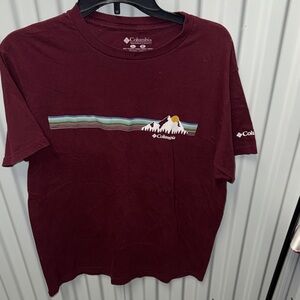Columbia Men's Burgundy Mountain Graphic Tee